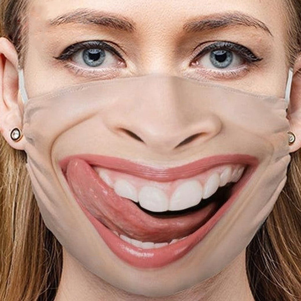 máscara protectora de cara de sonrisa