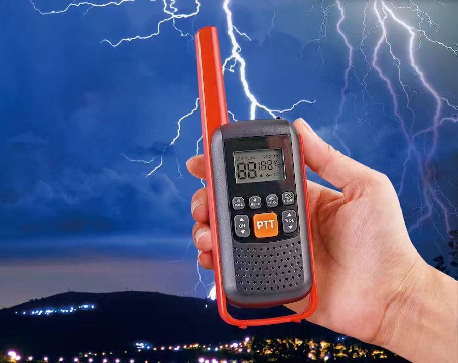 Radios bidireccionales con 22 canales de walkie talkie.