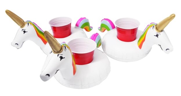 soporte para bebidas de piscina de unicornio