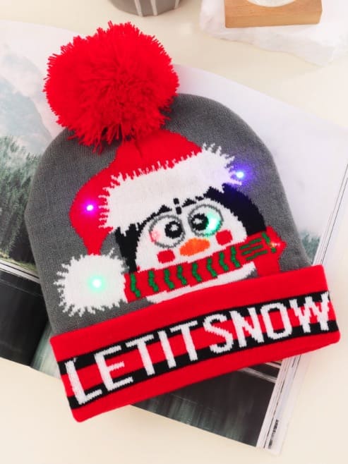 Gorra LED navideña déjalo nevar