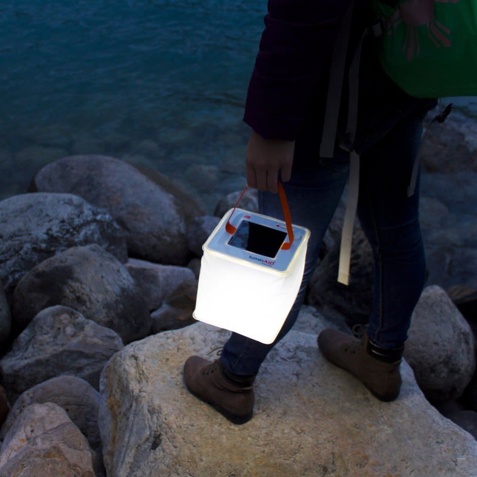 lámpara solar de iluminación de camping - linterna luminaid