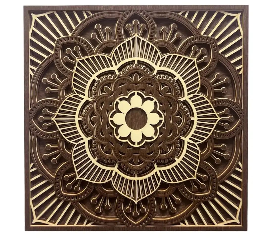 Mandala de madera para colgar en la pared - tapiz para pared