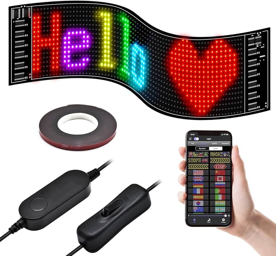 Tablero de panel de visualización LED flexible plegable para teléfono móvil bluetooth