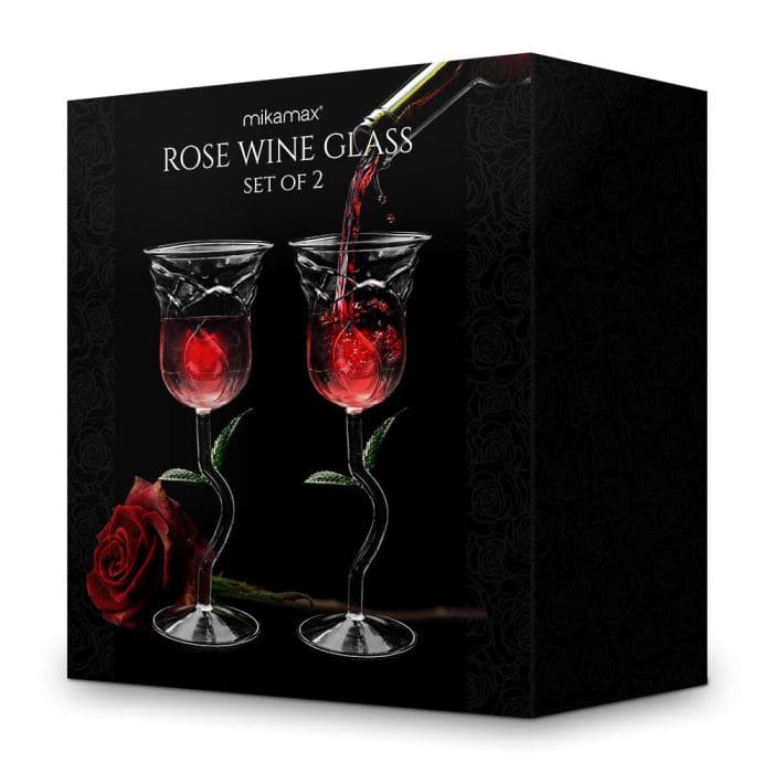 juego de copas de vino rosado