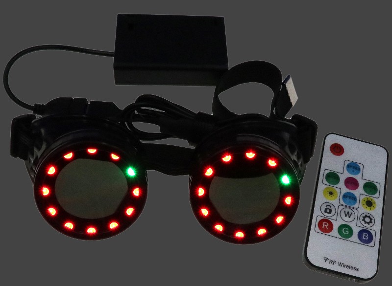 Steampunk gothic gafas led diseño de fiesta rave