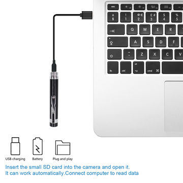 Cámara de fuente de alimentación USB en la pluma